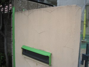 門柱塗装前