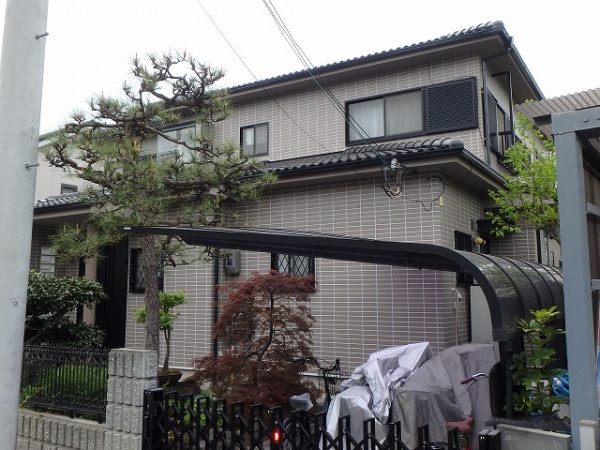 塗装後の家