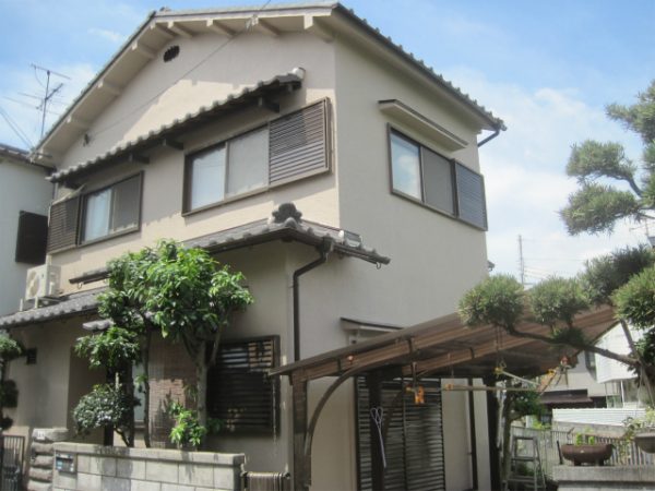 外壁塗装塗装後のお家