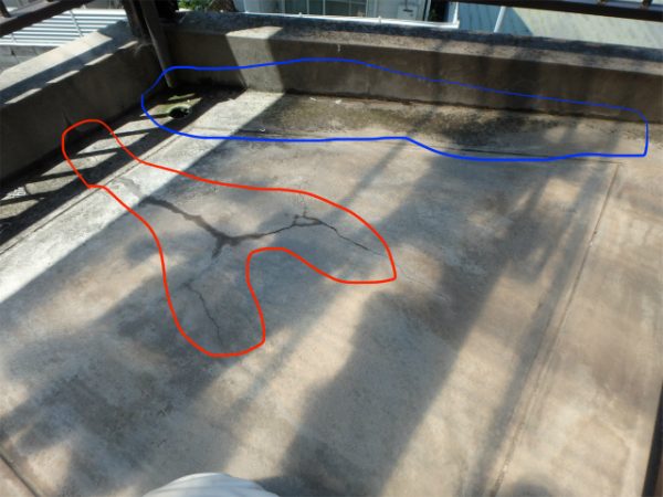 ベランダ防水工事の前