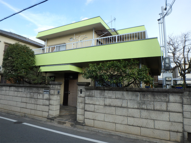 松原市の陸屋根の塩ビシート防水工事と外壁塗装