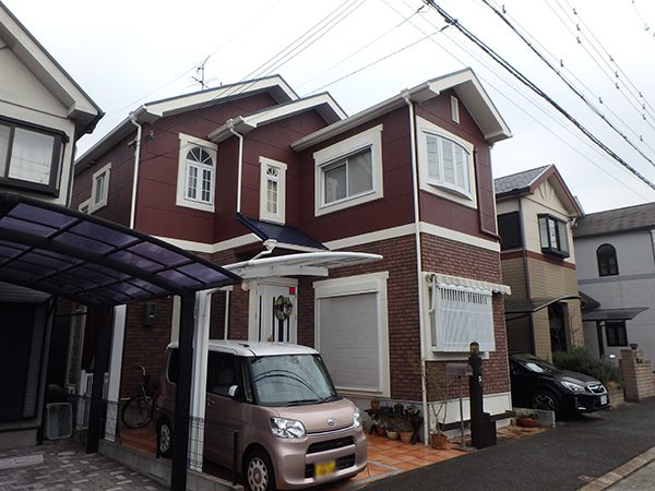 和泉市の塗装完成の家
