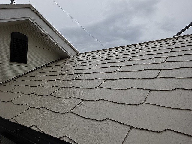 屋根塗装（遮熱塗料）が完成したスレート屋根