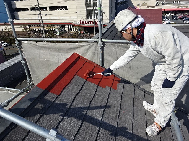 八尾市　スレート屋根塗装