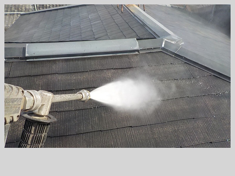 スレート屋根高圧洗浄