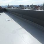 屋上の塩ビシート防水施工後