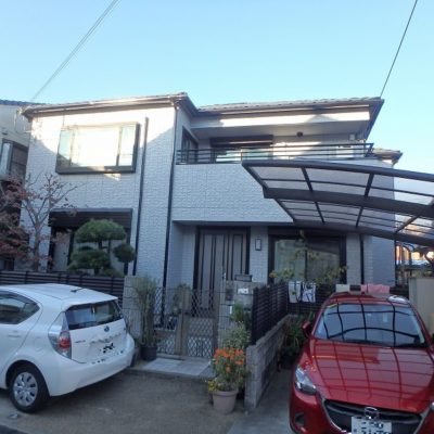 外壁塗装施工後のお住まい正面