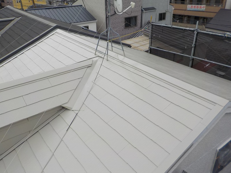 遮熱塗料アレスクールでの屋根塗装完成