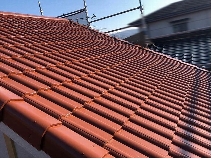 セメント瓦の屋根塗装完成