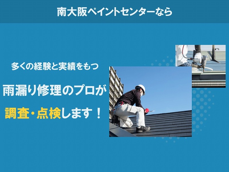 雨漏り修理のプロが点検・調査します