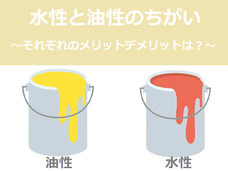 外壁塗装シリコン塗料　水性塗料と油性塗料のちがい