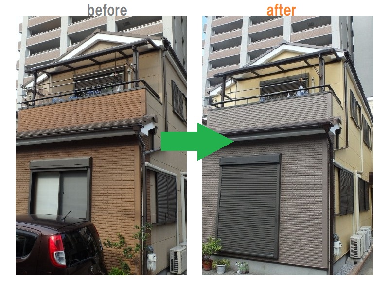 松原市外壁塗装での住宅リフォーム　防水性UP
