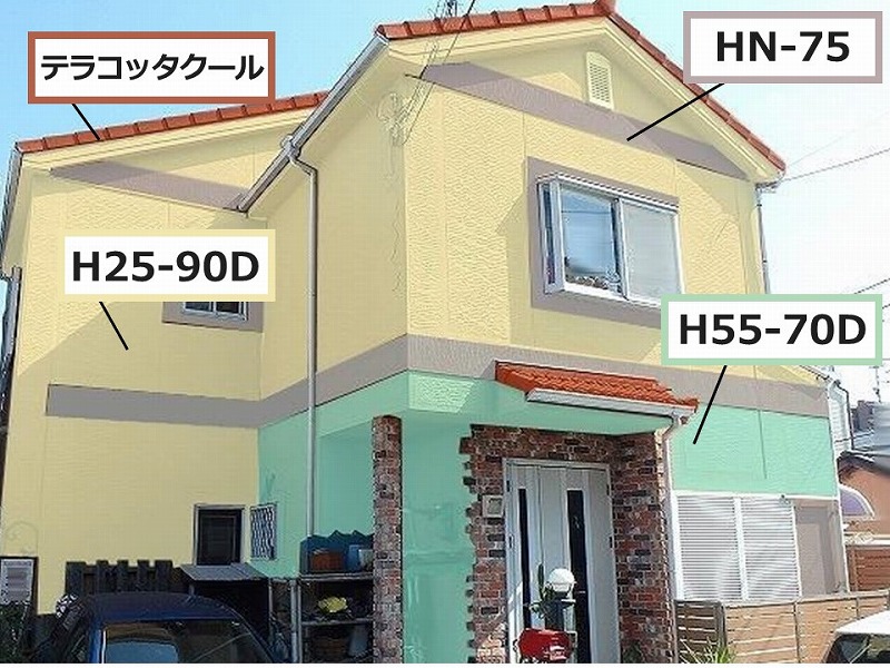 ツートンカラーのシミュレーション