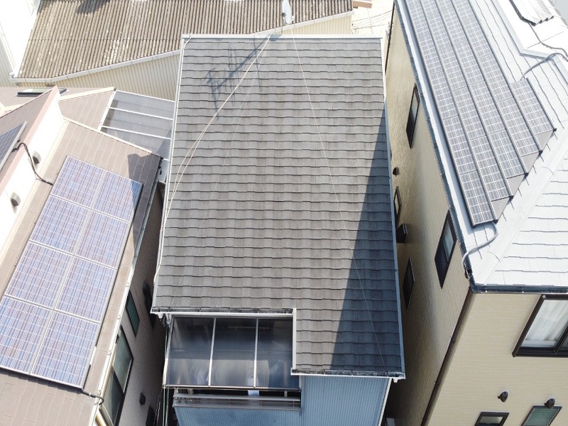 堺市にて遮熱塗装で屋根メンテナンスを実施（総額約32万円）施工前に様子