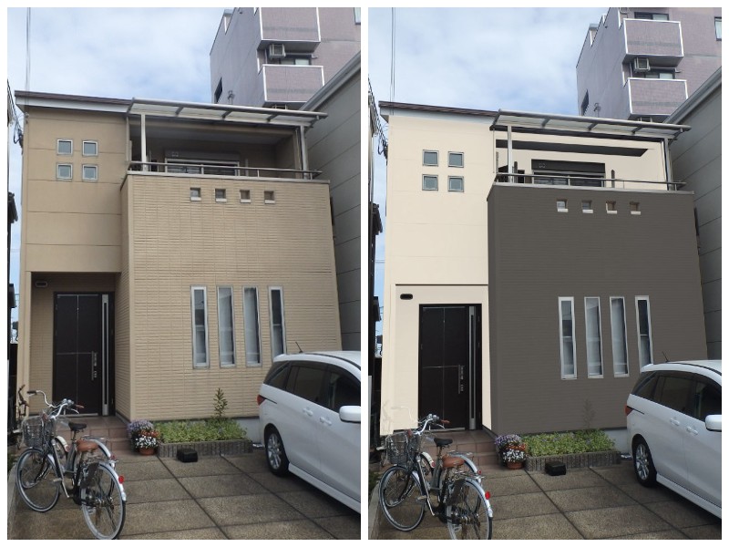 外壁塗装の色決めにカラーシミュレーションを取り入れよう　八尾市の事例
