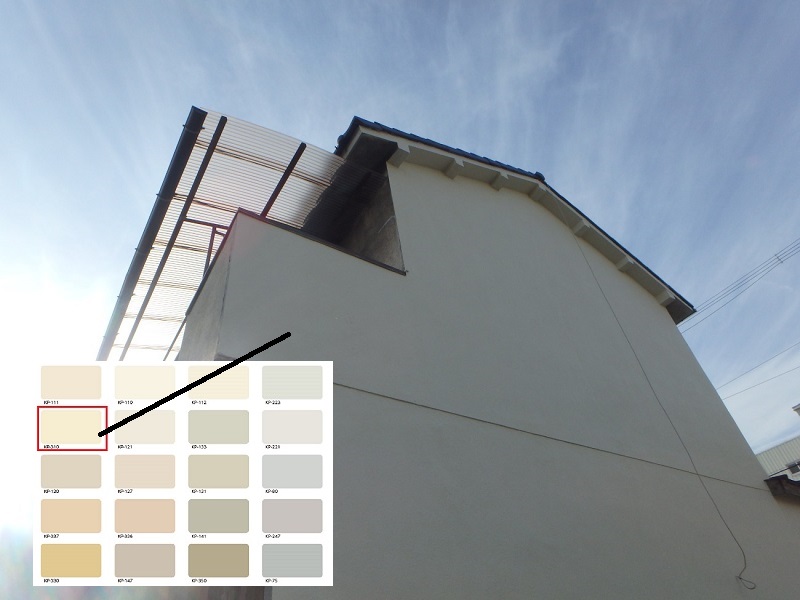松原市にてモルタルの外壁補修を実施（総額約97万円）アレスダイナミックMUKI（KP-310）での外壁塗装