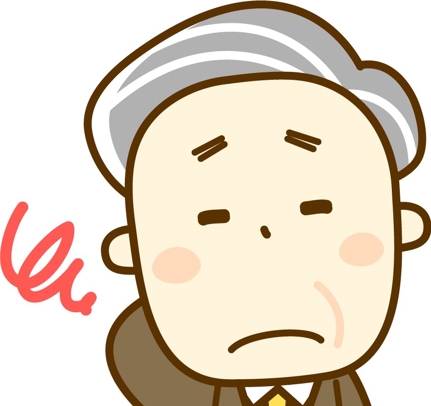 悩む男性のお客様