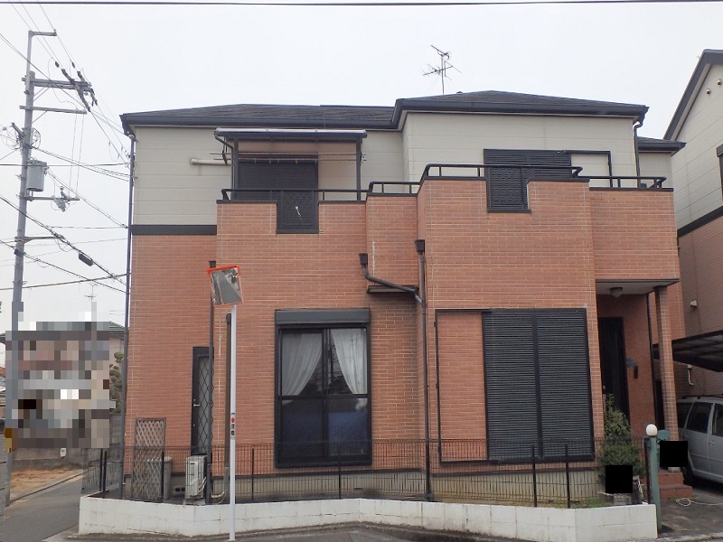 堺市にてサイディング外壁のお宅で外壁工事（総額約108万円）施工前