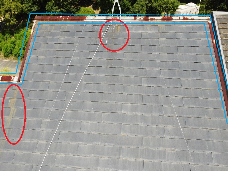 大阪狭山市にて屋根リフォームをしました（遮熱塗料を使用）カビやサビなど防水性低下した屋根