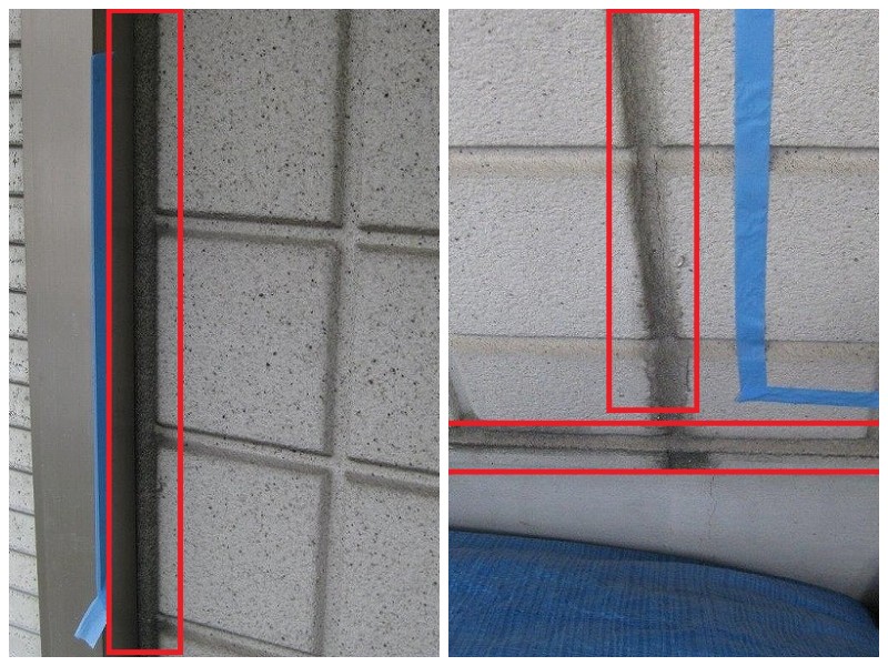 堺市にて外壁塗装と屋上塗り替えを実施した事例（費用約120万円）ALCコーキングの打ち替え