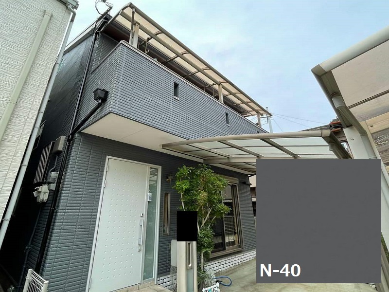 東大阪市にてALC施工の外壁塗装で大幅イメージチェンジ！RSゴールドSIのN-40色を使用