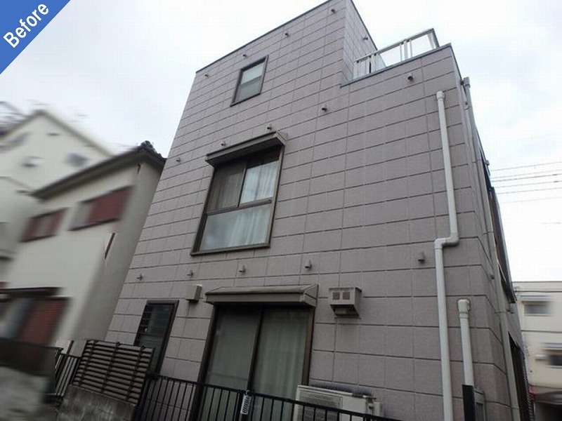 堺市堺区の2回目の塗装工事前のへーベルハウス施工住宅