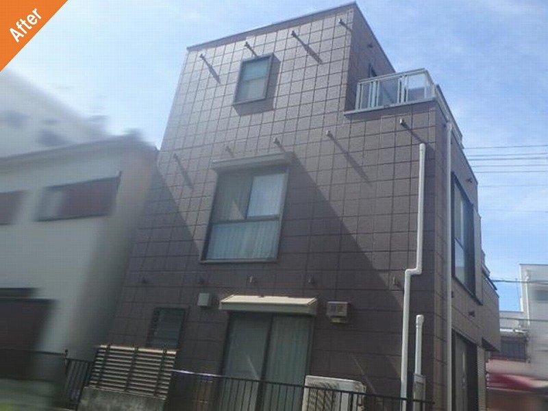 堺市堺区の2回目の塗装工事後のへーベルハウス施工住宅