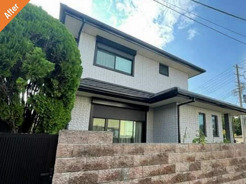 堺市西区の塗り替え後の積水ハウス施工戸建て住宅