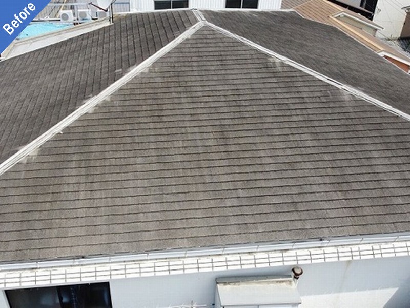 大阪市東住吉区の屋根塗装前のマンション屋根