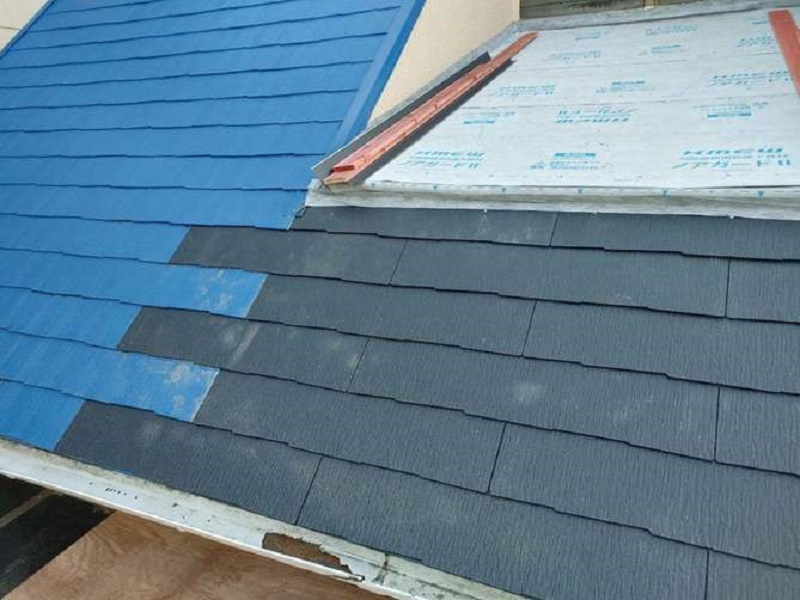 富田林市にて屋根塗装と雨漏り箇所には一部葺き替えを実施 カラーベストを設置