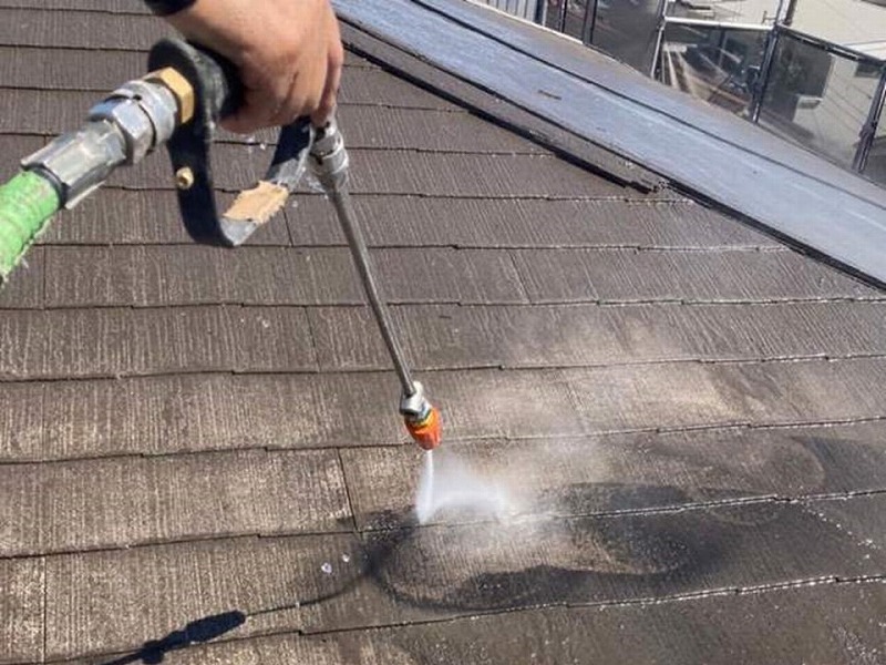 マンション屋根の高圧洗浄