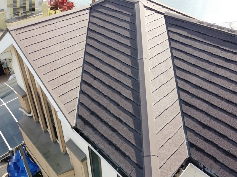 和泉市にて遮熱塗料アレスクールで屋根の塗り替えを実施されました 塗り替え前の屋根の状態