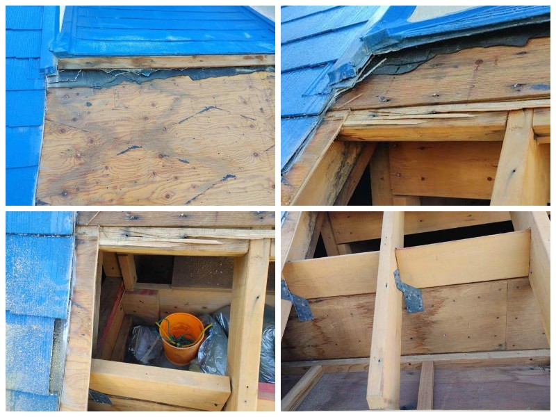 富田林市にて屋根塗装と雨漏り箇所には一部葺き替えを実施 下地撤去