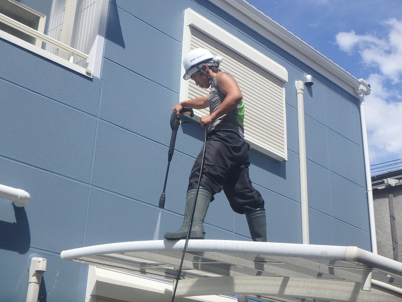 松原市にて屋根の塗装工事をさせて頂きました最終清掃