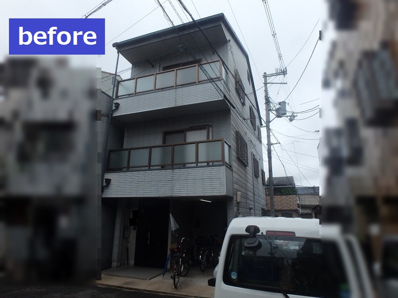大阪市にてシーリング工事と外壁塗装で雨漏り予防を実施しました 施工前