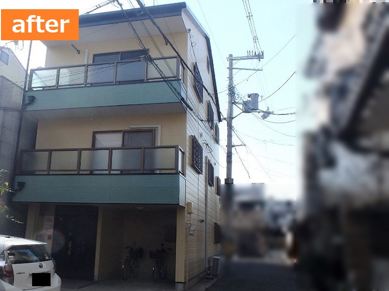 大阪市にてシーリング工事と外壁塗装で雨漏り予防を実施しました 施工後