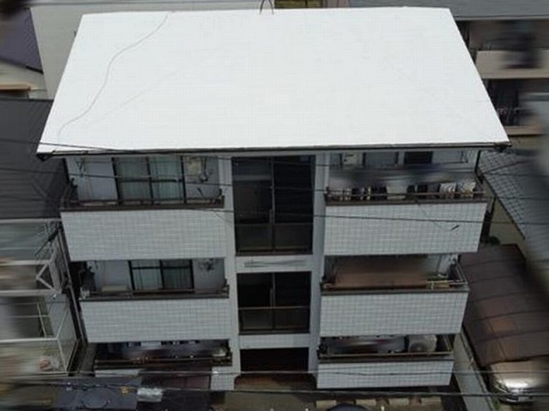 堺市北区のマンションの外壁と屋根の塗装工事完工