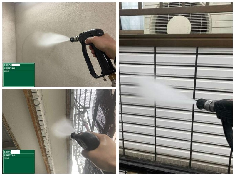 大阪市此花区にてALCの外壁塗装を実施しました（費用約77万円）業務用高圧洗浄機でALCを洗浄