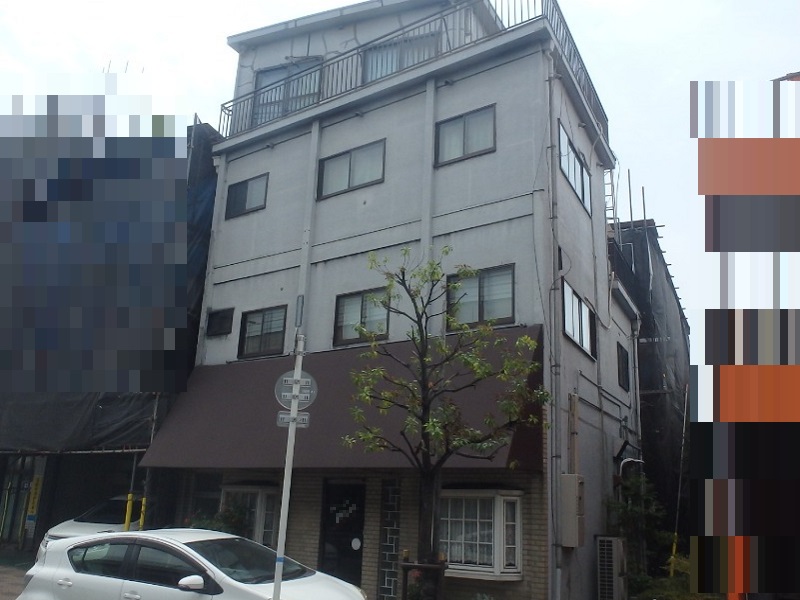 大阪市平野区にてモルタルの外壁塗装を実施（費用は約126万円）施工前