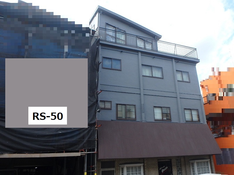 大阪市平野区にてモルタルの外壁塗装を実施（費用は約126万円）使用色はRS-50
