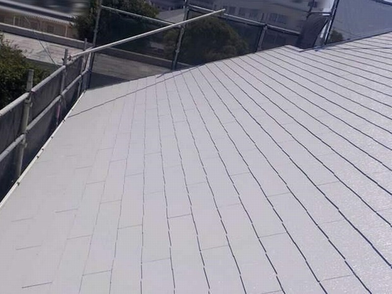 東大阪市の屋根塗装後のスレート瓦