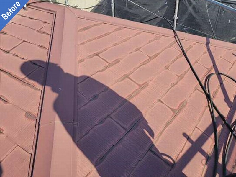 遮熱塗料で屋根塗装前