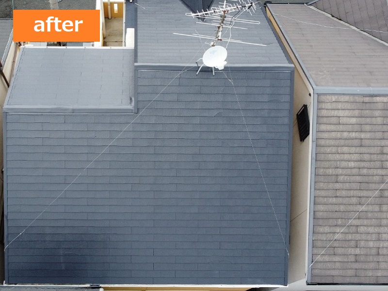 東大阪市での屋根塗り替えにかかった費用は約14万円です 施工後