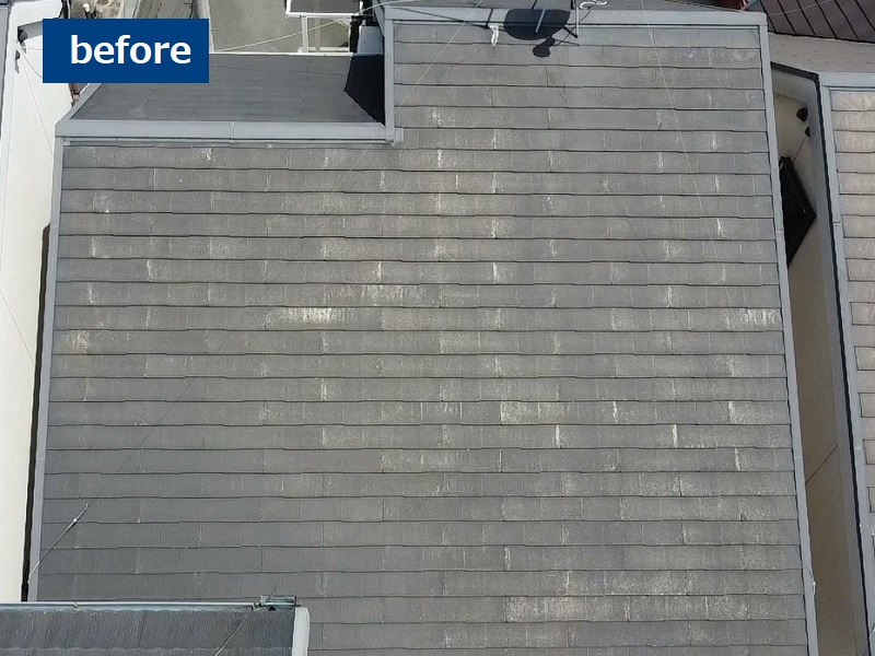 東大阪市での屋根塗り替えにかかった費用は約14万円です 施工前
