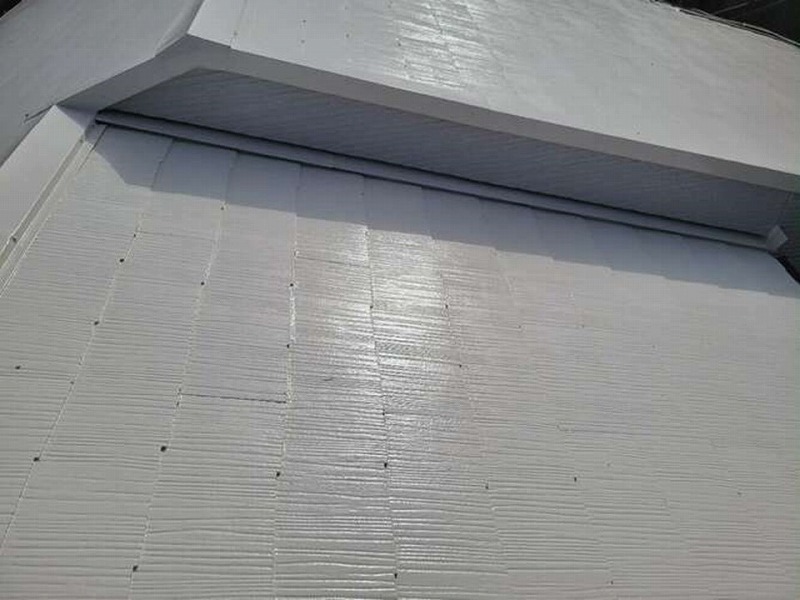 遮熱塗料で屋根塗装後のスレート瓦