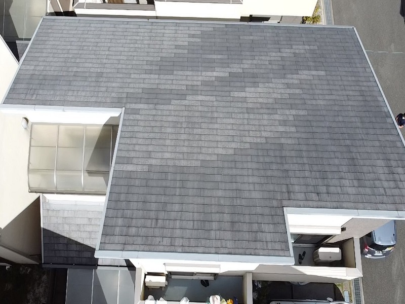 河内長野市にて屋根の塗装工事（使用塗料は断熱塗料のガイナ）施工前