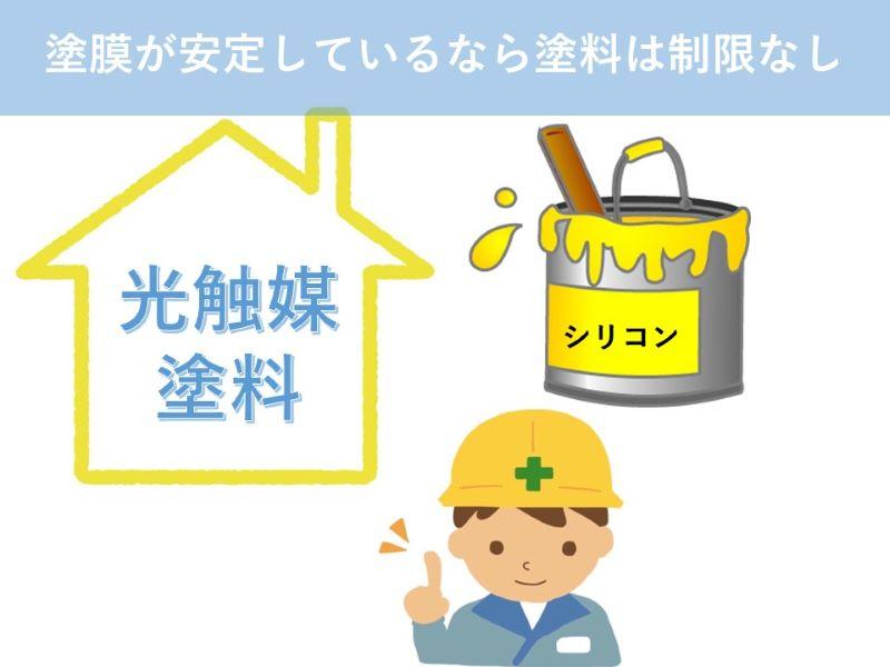 塗膜が安定しているなら塗料は制限なし