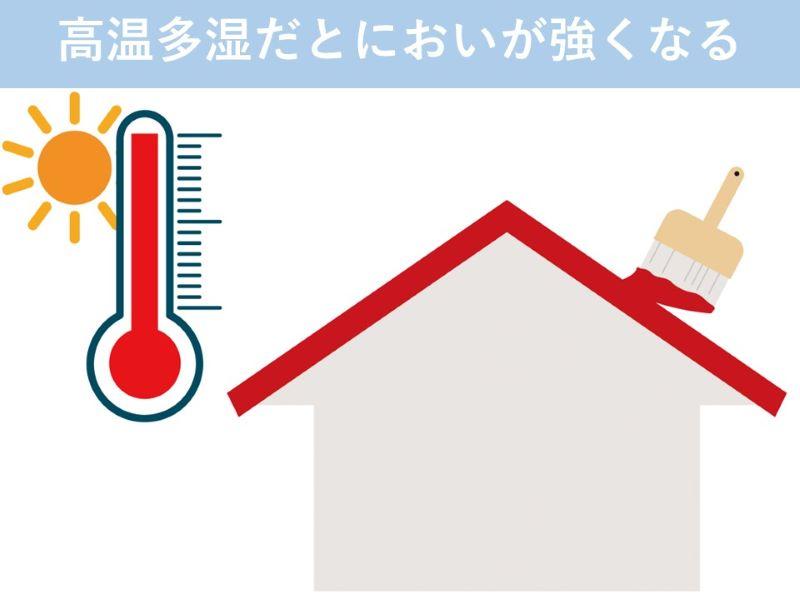 高温多湿だとにおいが強くなる