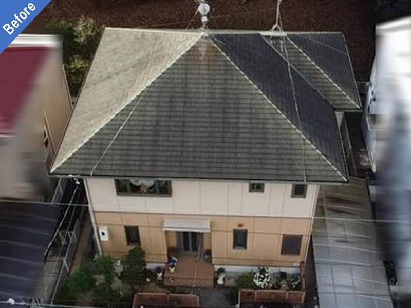 屋根塗装前の積水ハウスの住宅