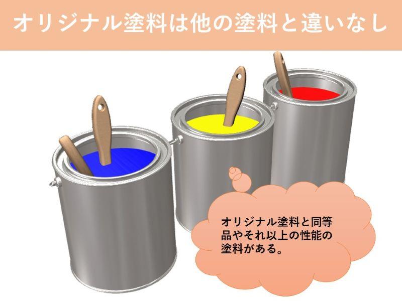 オリジナル塗料は他の塗料と違いなし